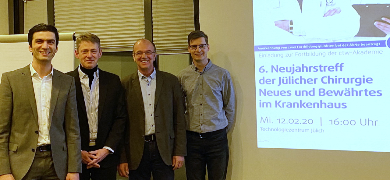 Ärztliche Fachgespräche beim 6. Neujahrstreff der Jülicher Chirurgie zum Thema „Neues und Bewährtes im Krankenhaus“